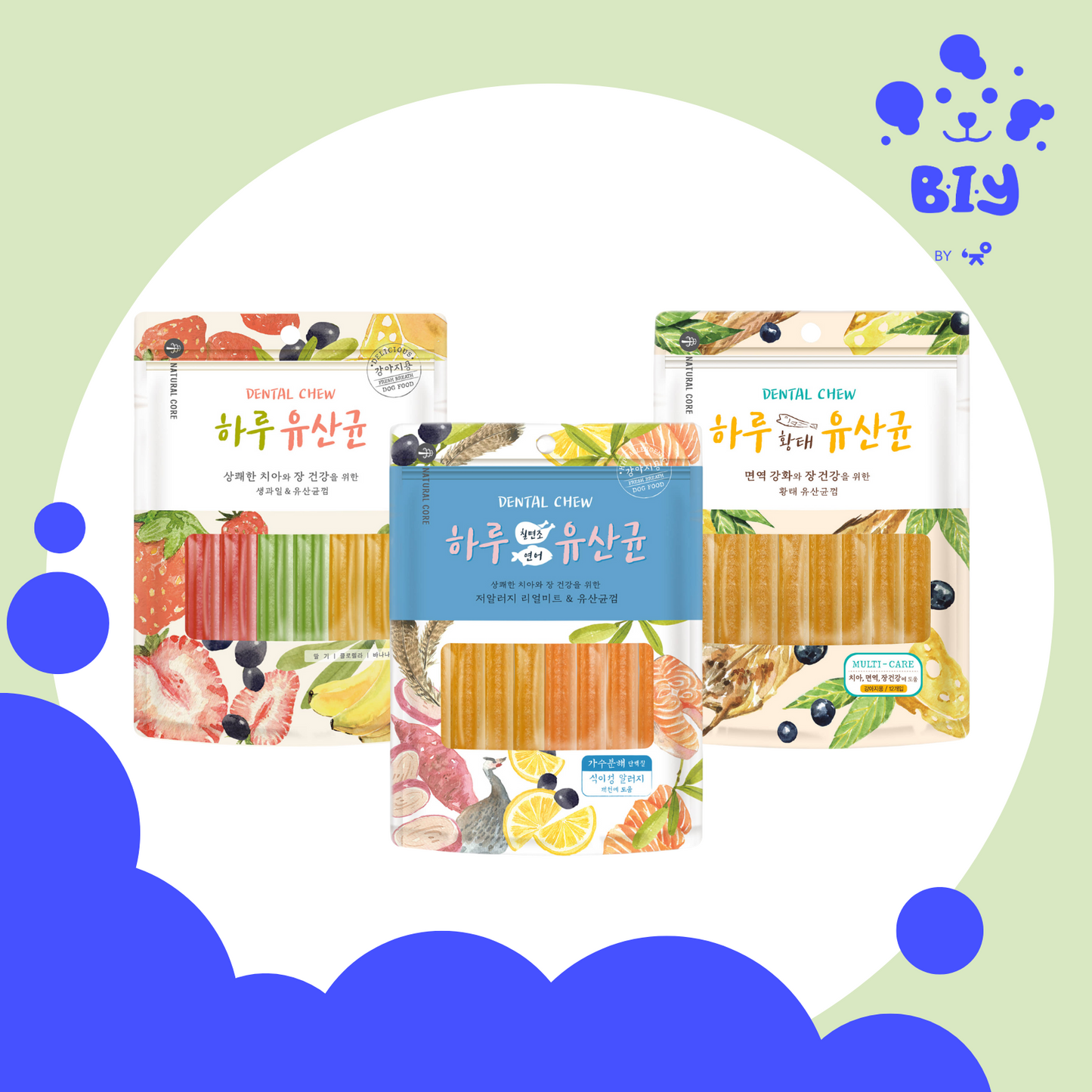 NATURAL CORE DAILY LACTOB DENTAL CHEW MIX 12P