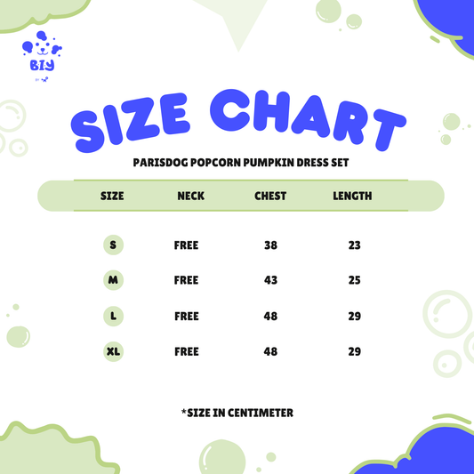 PARISDOG POPCORN PUMPKIN DRESS SET