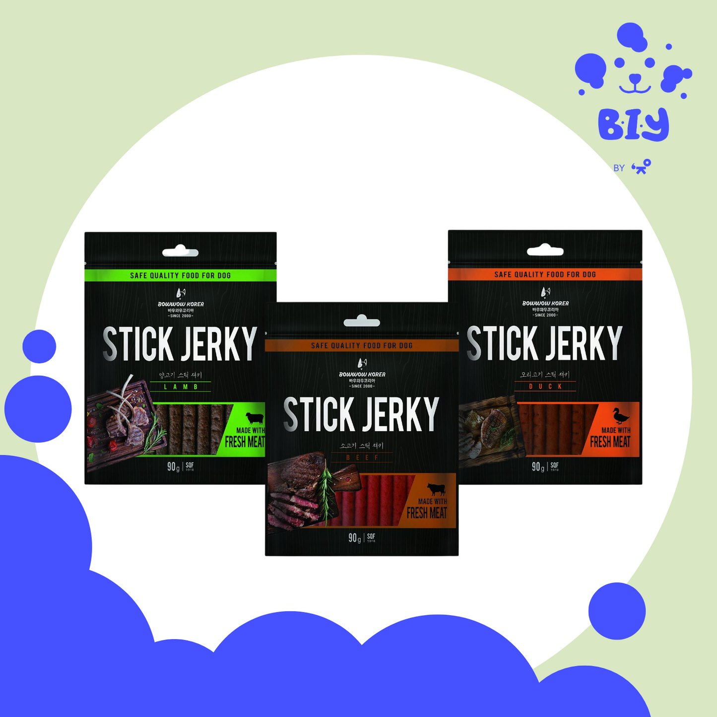 BOW WOW STICK JERKY 90G
