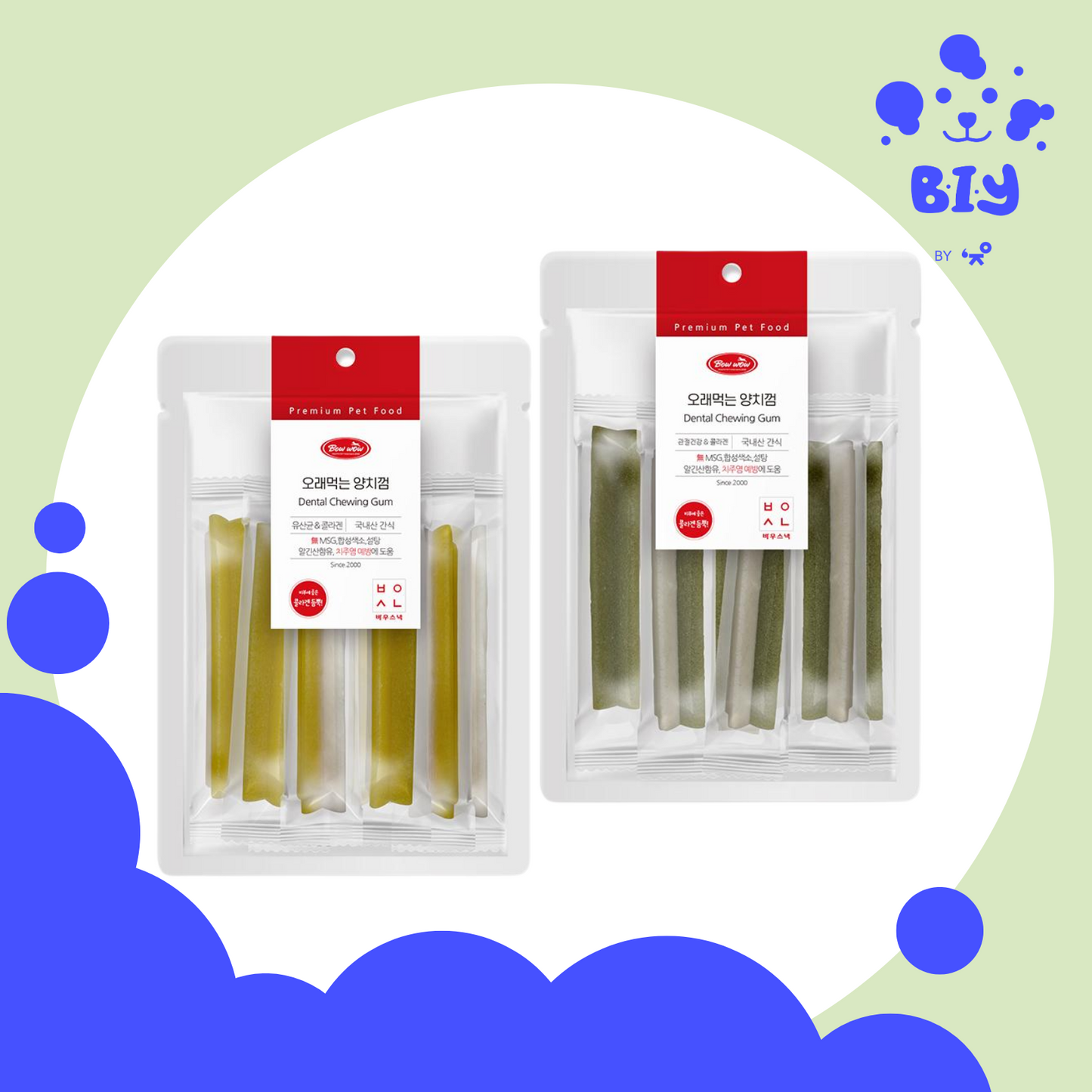 BOW WOW LONG LASTING TOOTHBRUSH CHEW GUM 140G