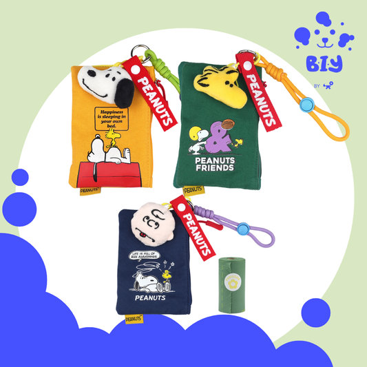 PEANUTS POOP BAG POUCH & HOLDER SET